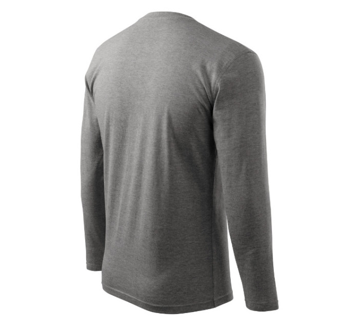 Long Sleeve triko unisex tmavě šedý melír