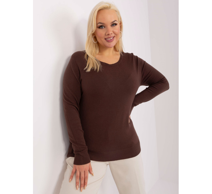 Sweter PM SW PM model 20193847 ciemny brązowy - FPrice