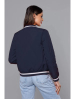 Tmavě modrá dámská bunda typu bomber model 18172049 - J.STYLE