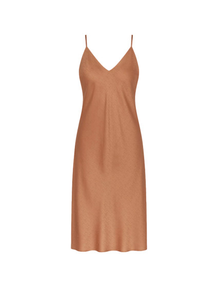 Dámská noční košile Silky Sensuality J NDW 01 X - BROWN - sv. hnědá 6403 - TRIUMPH