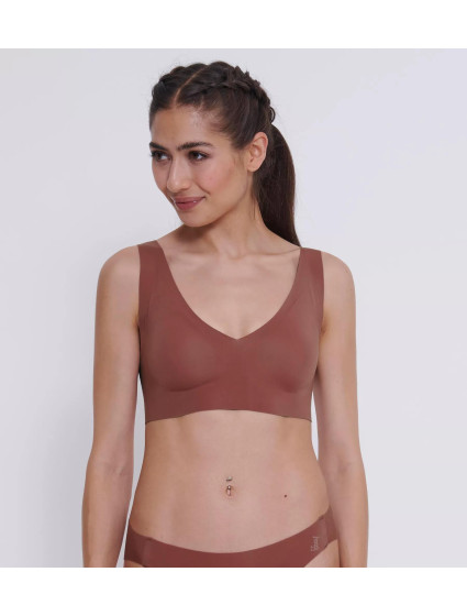 Dámská podprsenka ZERO Feel 2.0 Bralette - UNKNOWN - tm. hnědá 7505 - SLOGGI