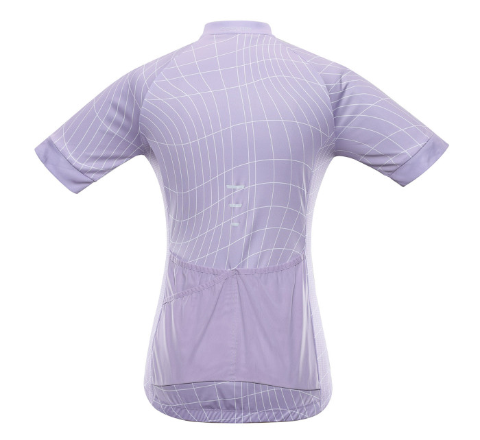 Dámský cyklistický dres s cool-dry ALPINE PRO SAGENA pastel lilac varianta pa