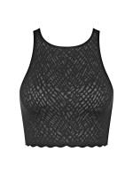 Dámský top ZERO Feel Bliss Crop Top - BLACK - černý 0004 - SLOGGI