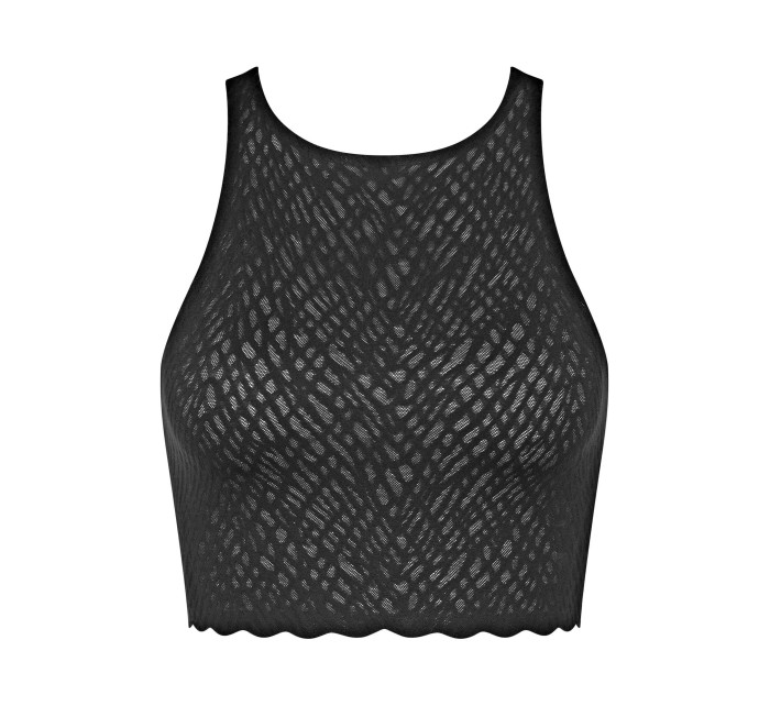 Dámský top ZERO Feel Bliss Crop Top - BLACK - černý 0004 - SLOGGI