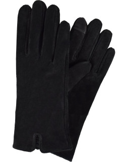 Dámské semišové antibakteriální rukavice model 16627224 Black - Semiline