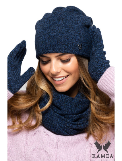 Set Hat&Chimney model 20772768 Navy Blue - Kamea