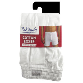 Volné pánské bavlněné boxerky COTTON BOXER - BELLINDA - bílá