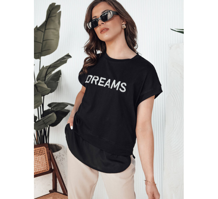 Dámské tričko DREAMY černé Dstreet RY2523