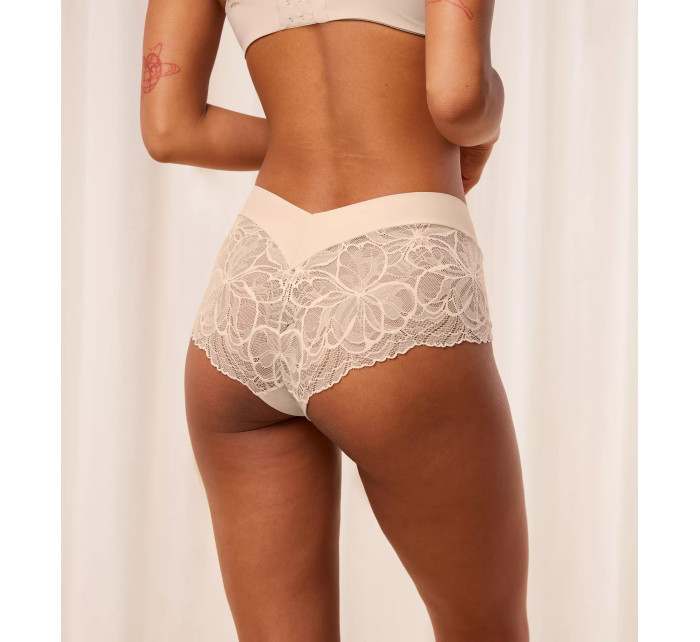 Dámské kalhotky Body Make-Up Illusion Lace Shorty - BROWN - sv. béžové 00NZ - TRIUMPH