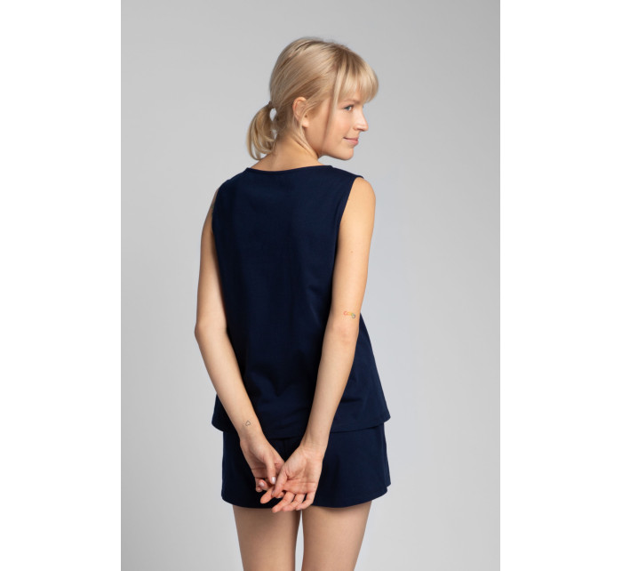 LaLupa Top LA015 Navy Blue