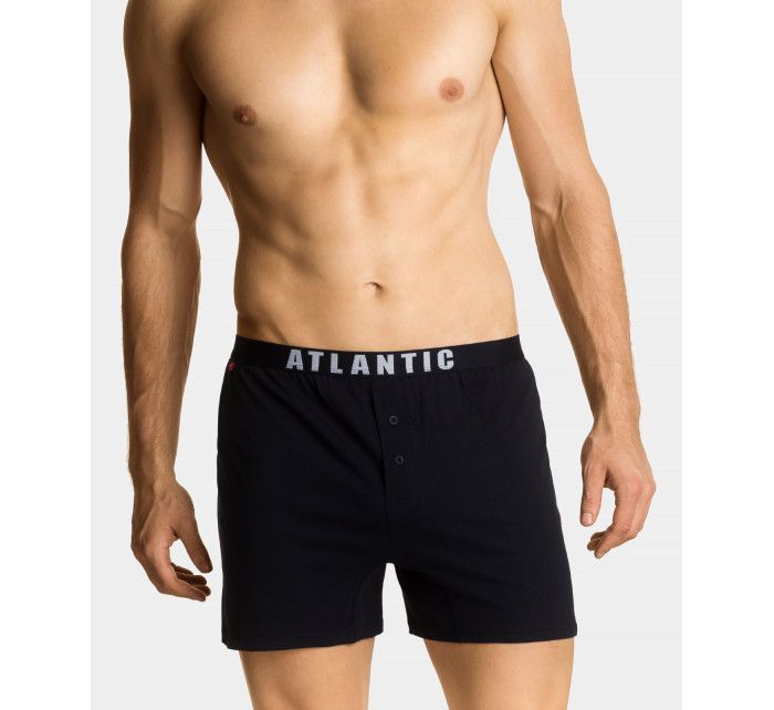 Pánské volné boxerky ATLANTIC 2Pack - modrá, námořnická modrá