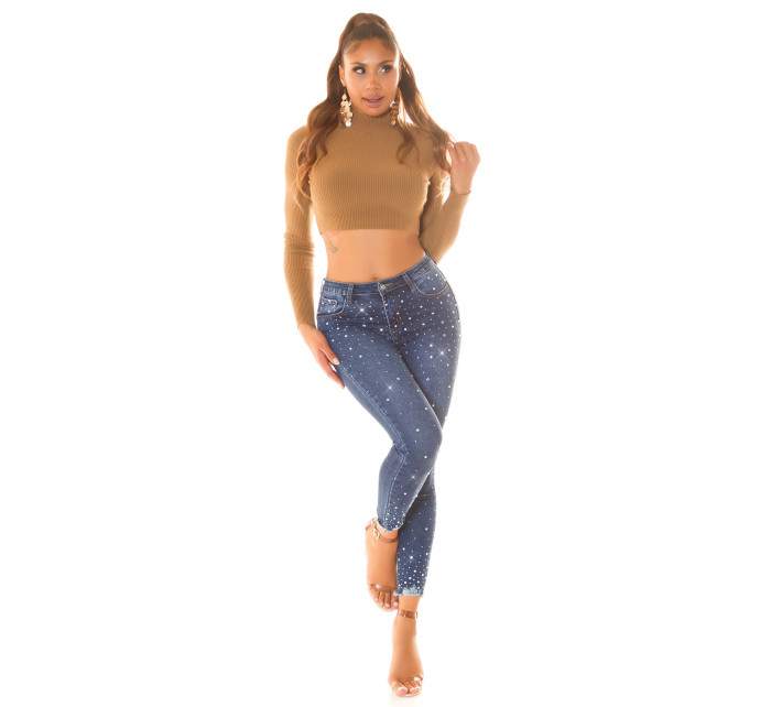 Sexy Highwaist Push-Up Jeans with glitter