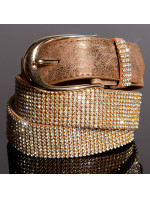 Sexy leatherlook belt with rhinestones