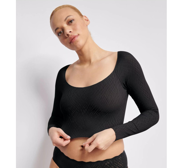 Dámský top ZERO Feel Bliss Top Long Sle. - BLACK - černý 0004 - SLOGGI