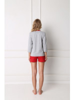 Pyžamo Cookie Short Grey-Red - Aruelle