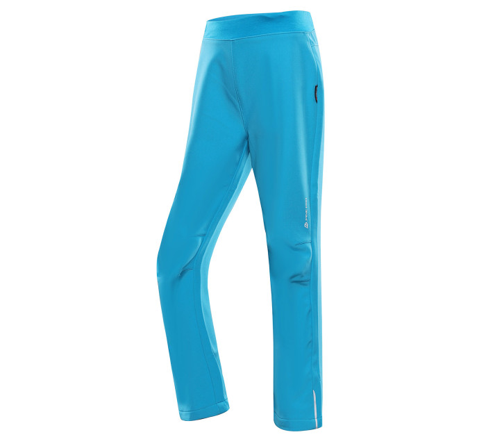 Dětské softshellové kalhoty ALPINE PRO SMOOTO neon atomic blue