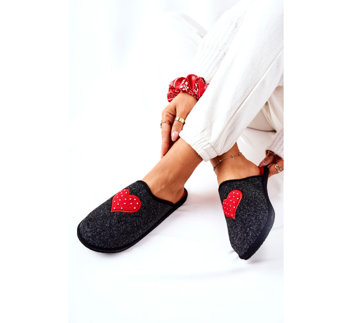 Household slippers Panto Fino II267009 Black-Red