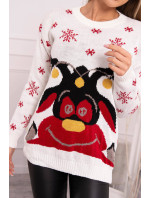Vánoční svetr se model 18748081 ecru - K-Fashion