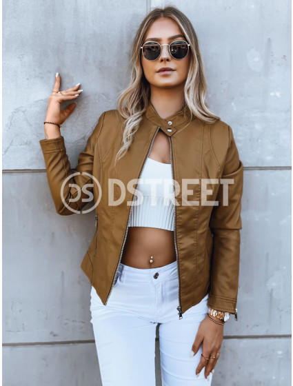 Dámská kožená bunda HAUTE COUTURE camel Dstreet TY3895