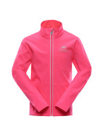 Dětská softshellová bunda s membránou ALPINE PRO MULTO neon knockout pink