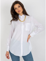 Bílá oversize košile s odnímatelným řetízkem