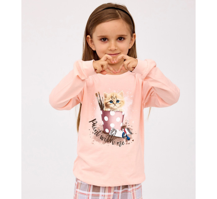 Dívčí pyžamo Cornette Kids Girl 594/178 Paint dł/r 86-128