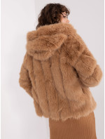 Přechodná bunda z velbloudí kožešiny s kapucí