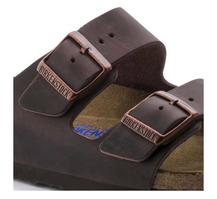 Dámské žabky Birkenstock Arizona Soft Footbed Oiled Leather Habana narrow (0452763)