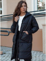 Dámský oversize kabát NADIA prošívaný s kapucí černý Dstreet TY4542