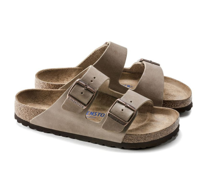 Birkenstock Arizona Soft Footbed Oiled Leather Tabacco Brown úzké žabky pro muže/dámy (0552813)