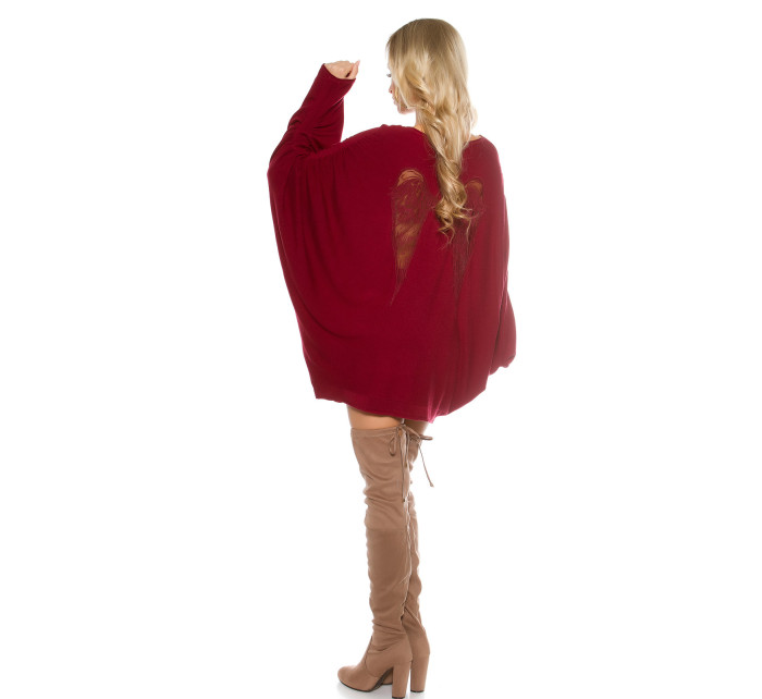 Trendy KouCla Oversize Bat Sweater