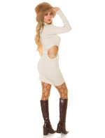 Sexy Knit Dress with Cut Out & Chain details