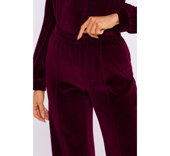 Trousers model 20677480 Maroon - Made Of Emotion