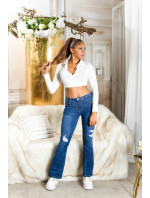 Sexy Highwaist Wide Leg Jeans in model 19636349 Look - Style fashion