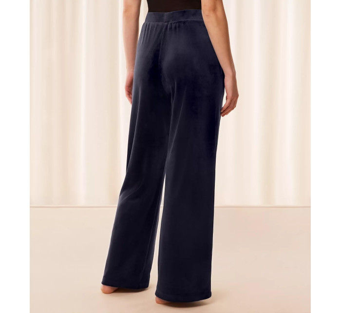 Sensual Velour Wide Leg Trousers - BLUE - TRIUMPH BLUE - TRIUMPH