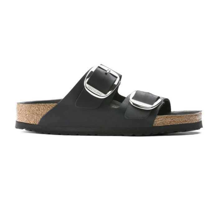 Dámské žabky Birkenstock Arizona Big Buckle Oiled Leather Black narrow (1011075) dámské