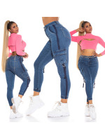 Trendy Highwaist Cargolook Jeans