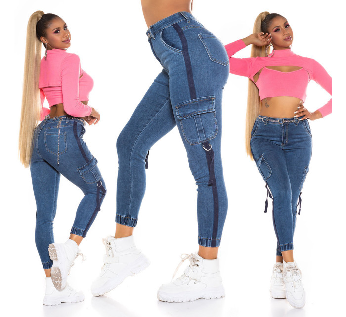 Trendy Highwaist Cargolook Jeans