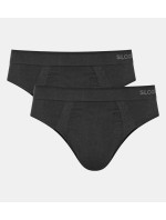 Pánské slipy GO Smooth Brief 2P - BLACK - černé 0004 - SLOGGI