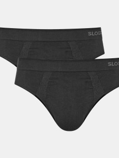 Pánské slipy GO Smooth Brief 2P - BLACK - černé 0004 - SLOGGI