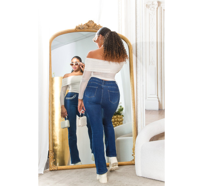 Sexy Highwaist Bootcut Jeans with glitter details