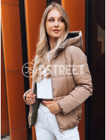 Dámská oboustranná péřová bunda VICTORIA SNUG zlatá Dstreet TY3697