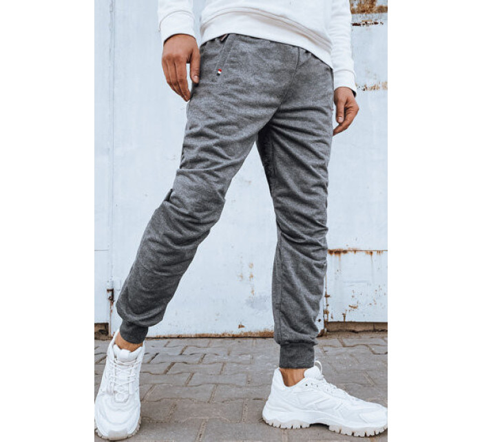 Pánské světle šedé joggers tepláky Dstreet UX4121