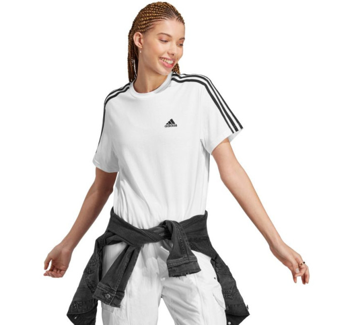 Adidas Essentials Tričko s třemi pruhy Crop Top W HR4915