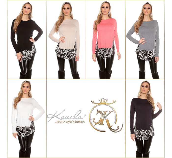 Trendy Kouclafineknitted jumper with Animalprint