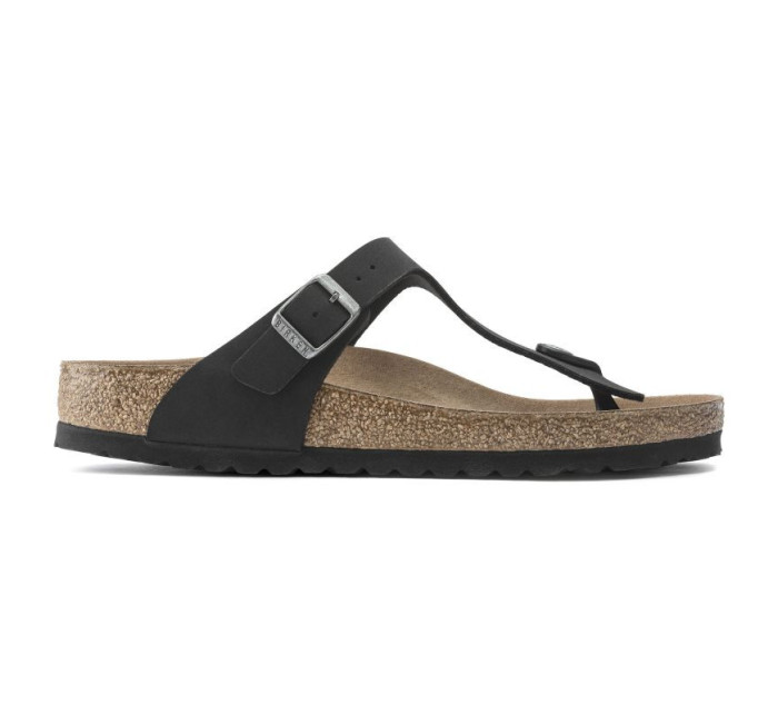 Birkenstock Gizeh Birko-Flor women's Narrow Black žabky pro úzkou nohu vegan black (1020487) dámské