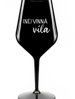 (NE)VINNÁ VÍLA - černá nerozbitná sklenice na víno 470 ml