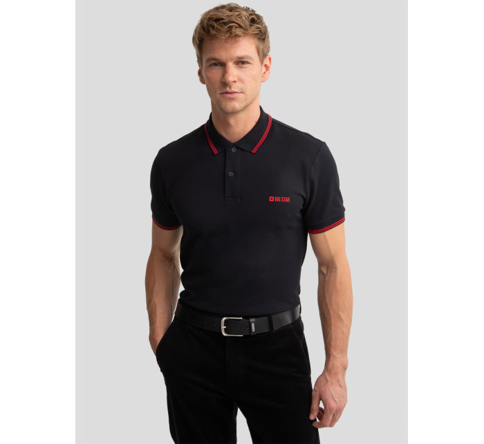 Černé tričko Big Star Polo_ts_ss 152449 906