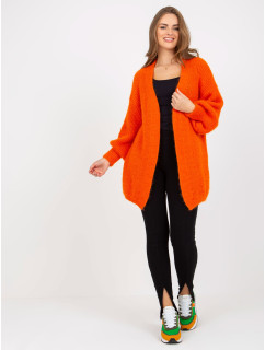 Oranžový chlupatý oversized cardigan OCH BELLA