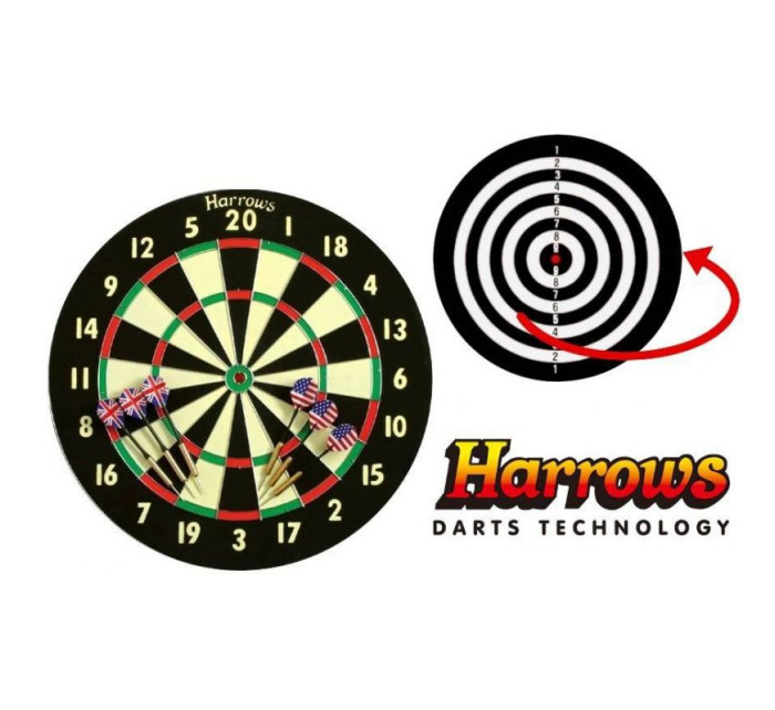 Harrows Champion Family Paper Dart Game shield double-sided HS-TNK-000013077